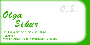 olga sikur business card